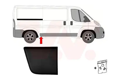 Zier-/Schutzleiste, Seitenwand hinten rechts vor der Achse VAN WEZEL 1652418