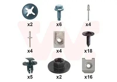 Montagesatz, Stoßfänger vorne VAN WEZEL 1717794 Bild Montagesatz, Stoßfänger vorne VAN WEZEL 1717794