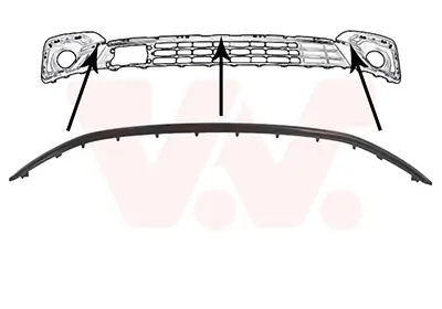 Zier-/Schutzleiste, Kühlergitter VAN WEZEL 1766518 Bild Zier-/Schutzleiste, Kühlergitter VAN WEZEL 1766518