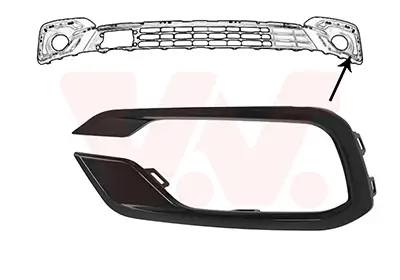 Blende, Stoßfänger vorne links VAN WEZEL 1766583 Bild Blende, Stoßfänger vorne links VAN WEZEL 1766583