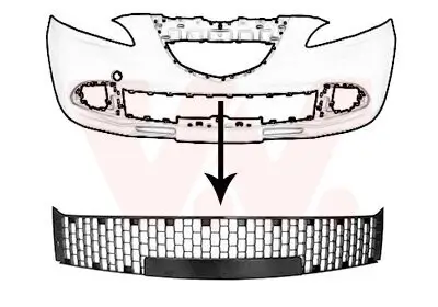 Lüftungsgitter, Stoßfänger vorne VAN WEZEL 1779590 Bild Lüftungsgitter, Stoßfänger vorne VAN WEZEL 1779590
