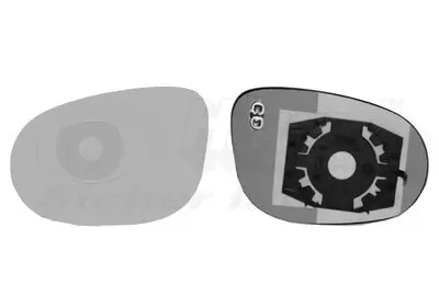 Spiegelglas, Außenspiegel links VAN WEZEL 1779837