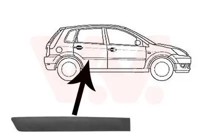 Zier-/Schutzleiste, Tür hinten rechts VAN WEZEL 1806426 Bild Zier-/Schutzleiste, Tür hinten rechts VAN WEZEL 1806426