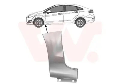 Kotflügel vorne links unten VAN WEZEL 1807155 Bild Kotflügel vorne links unten VAN WEZEL 1807155