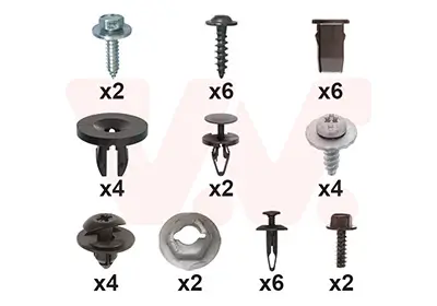 Montagesatz, Stoßfänger vorne VAN WEZEL 1809794