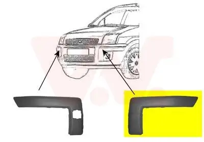 Zier-/Schutzleiste, Stoßfänger vorne links VAN WEZEL 1811581