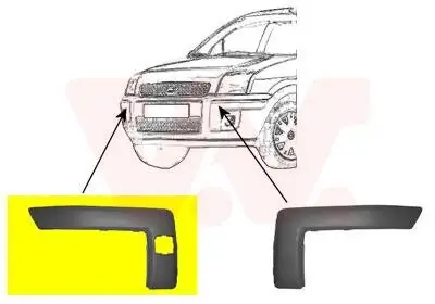 Zier-/Schutzleiste, Stoßfänger vorne rechts VAN WEZEL 1811582 Bild Zier-/Schutzleiste, Stoßfänger vorne rechts VAN WEZEL 1811582