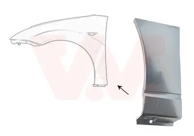 Kotflügel vorne links unten VAN WEZEL 1858155 Bild Kotflügel vorne links unten VAN WEZEL 1858155