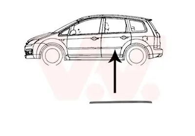 Zier-/Schutzleiste, Tür VAN WEZEL 1863425 Bild Zier-/Schutzleiste, Tür VAN WEZEL 1863425