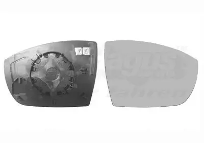 Spiegelglas, Außenspiegel rechts VAN WEZEL 1869838 Bild Spiegelglas, Außenspiegel rechts VAN WEZEL 1869838
