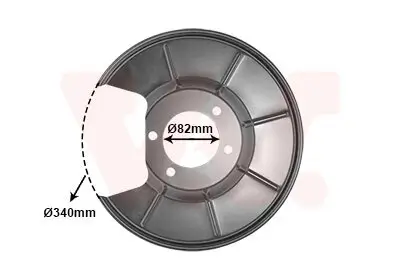 Spritzblech, Bremsscheibe VAN WEZEL 1881373