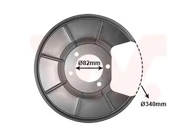 Spritzblech, Bremsscheibe VAN WEZEL 1881374 Bild Spritzblech, Bremsscheibe VAN WEZEL 1881374