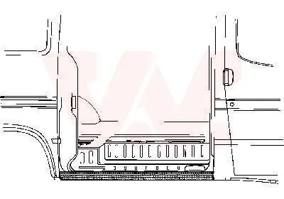 Einstiegsblech seitlicher Einbau Schiebetür VAN WEZEL 1895110
