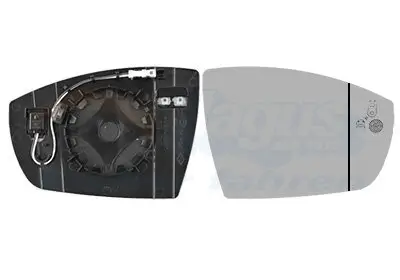 Spiegelglas, Außenspiegel rechts VAN WEZEL 1906836