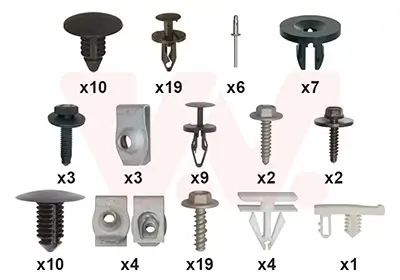 Montagesatz, Stoßfänger vorne VAN WEZEL 1907794 Bild Montagesatz, Stoßfänger vorne VAN WEZEL 1907794