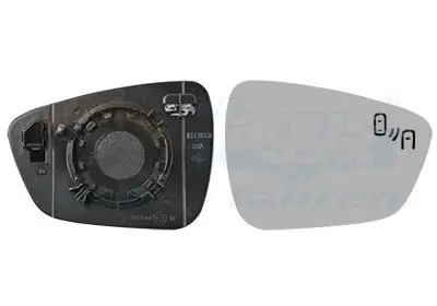 Spiegelglas, Außenspiegel rechts VAN WEZEL 1908836 Bild Spiegelglas, Außenspiegel rechts VAN WEZEL 1908836