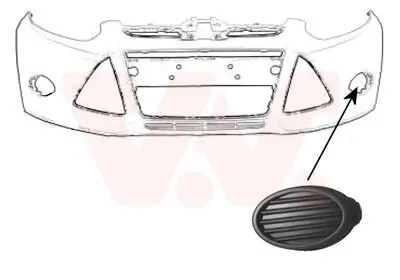 Lüftungsgitter, Stoßfänger vorne links VAN WEZEL 1945595 Bild Lüftungsgitter, Stoßfänger vorne links VAN WEZEL 1945595