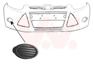 Lüftungsgitter, Stoßfänger vorne rechts VAN WEZEL 1945596 Bild Lüftungsgitter, Stoßfänger vorne rechts VAN WEZEL 1945596