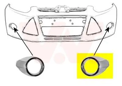 Lüftungsgitter, Stoßfänger vorne links VAN WEZEL 1945597 Bild Lüftungsgitter, Stoßfänger vorne links VAN WEZEL 1945597