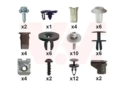 Montagesatz, Stoßfänger vorne VAN WEZEL 1945794 Bild Montagesatz, Stoßfänger vorne VAN WEZEL 1945794