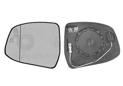 Spiegelglas, Außenspiegel VAN WEZEL 1945835 Bild Spiegelglas, Außenspiegel VAN WEZEL 1945835