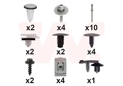 Montagesatz, Stoßfänger hinten VAN WEZEL 1949793 Bild Montagesatz, Stoßfänger hinten VAN WEZEL 1949793