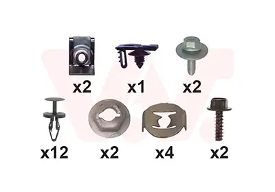 Montagesatz, Stoßfänger vorne VAN WEZEL 1949794