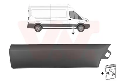 Zier-/Schutzleiste, Tür vorne rechts VAN WEZEL 1991404 Bild Zier-/Schutzleiste, Tür vorne rechts VAN WEZEL 1991404