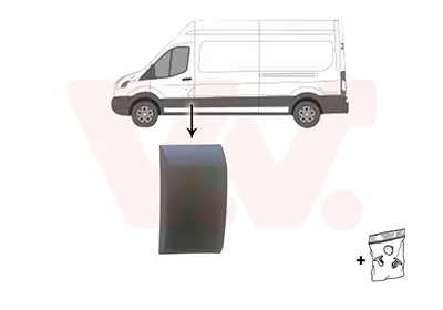 Zier-/Schutzleiste, Seitenwand vorne links B-Säule VAN WEZEL 1991405