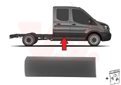 Zier-/Schutzleiste, Seitenwand hinten rechts VAN WEZEL 1991408 Bild Zier-/Schutzleiste, Seitenwand hinten rechts VAN WEZEL 1991408