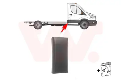Zier-/Schutzleiste, Seitenwand vorne rechts B-Säule VAN WEZEL 1991416