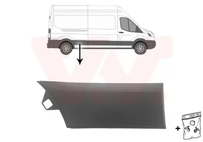 Zier-/Schutzleiste, Seitenwand rechts vor der Achse seitlicher Einbau VAN WEZEL 1991420