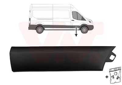 Zier-/Schutzleiste, Tür vorne rechts VAN WEZEL 1992404 Bild Zier-/Schutzleiste, Tür vorne rechts VAN WEZEL 1992404