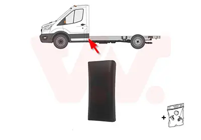 Zier-/Schutzleiste, Seitenwand vorne links B-Säule VAN WEZEL 1992415 Bild Zier-/Schutzleiste, Seitenwand vorne links B-Säule VAN WEZEL 1992415