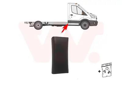 Zier-/Schutzleiste, Seitenwand vorne rechts B-Säule VAN WEZEL 1992416