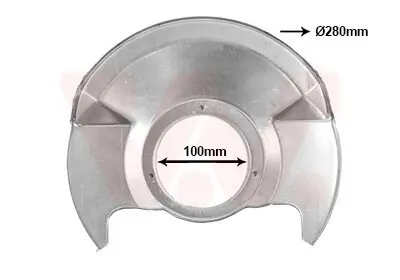 Spritzblech, Bremsscheibe Vorderachse VAN WEZEL 2548371 Bild Spritzblech, Bremsscheibe Vorderachse VAN WEZEL 2548371