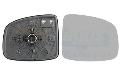 Spiegelglas, Außenspiegel rechts VAN WEZEL 2562838