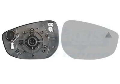 Spiegelglas, Außenspiegel rechts VAN WEZEL 2705836
