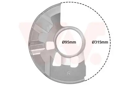 Spritzblech, Bremsscheibe Vorderachse rechts VAN WEZEL 2754372