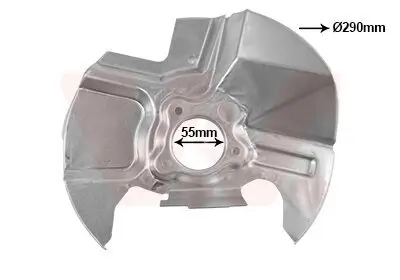 Spritzblech, Bremsscheibe Vorderachse rechts VAN WEZEL 2758372 Bild Spritzblech, Bremsscheibe Vorderachse rechts VAN WEZEL 2758372
