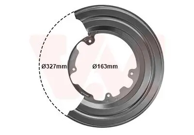 Spritzblech, Bremsscheibe Hinterachse links VAN WEZEL 2812373