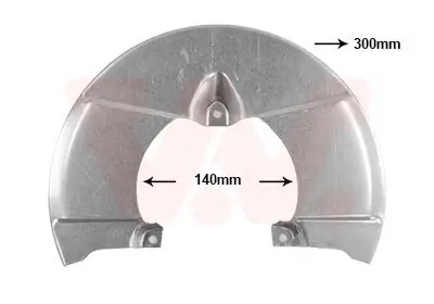 Spritzblech, Bremsscheibe Vorderachse VAN WEZEL 2815371