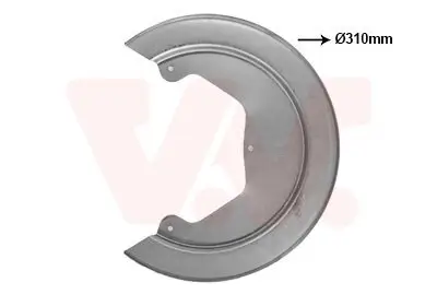 Spritzblech, Bremsscheibe Hinterachse VAN WEZEL 2815374 Bild Spritzblech, Bremsscheibe Hinterachse VAN WEZEL 2815374