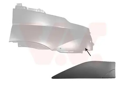 Zier-/Schutzleiste, Kotflügel vorne rechts VAN WEZEL 2817422 Bild Zier-/Schutzleiste, Kotflügel vorne rechts VAN WEZEL 2817422