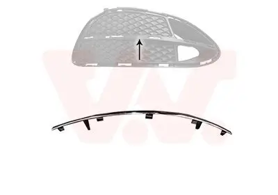 Zier-/Schutzleiste, Stoßfänger vorne rechts VAN WEZEL 2942582