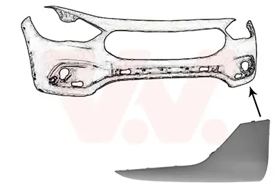 Spoiler vorne links VAN WEZEL 2960501 Bild Spoiler vorne links VAN WEZEL 2960501