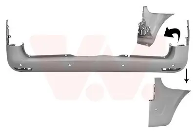 Stoßfänger hinten VAN WEZEL 2971543