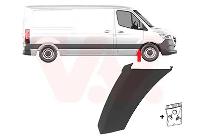 Zier-/Schutzleiste, Kotflügel vorne rechts VAN WEZEL 2973402 Bild Zier-/Schutzleiste, Kotflügel vorne rechts VAN WEZEL 2973402