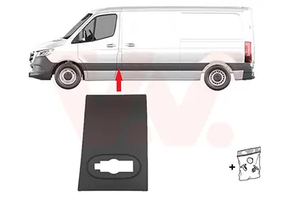 Zier-/Schutzleiste, Seitenwand links seitlicher Einbau B-Säule VAN WEZEL 2973417 Bild Zier-/Schutzleiste, Seitenwand links seitlicher Einbau B-Säule VAN WEZEL 2973417