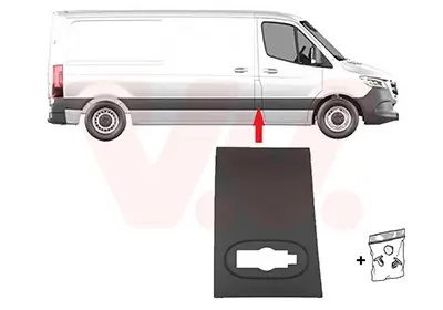 Zier-/Schutzleiste, Seitenwand rechts seitlicher Einbau VAN WEZEL 2973418